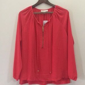 Coral blouse